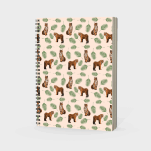 Tigers with fern leaves pattern