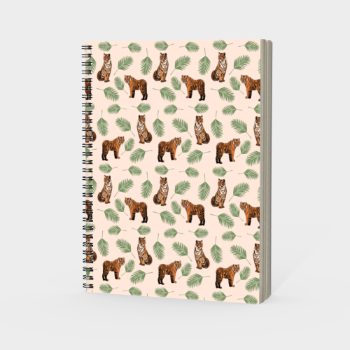 Tigers with fern leaves pattern