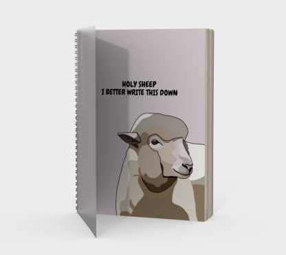 Holy Sheep, I Better Write This Down Spiral Notebook - Image 3