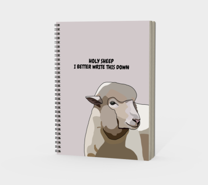 Holy Sheep, I Better Write This Down Spiral Notebook