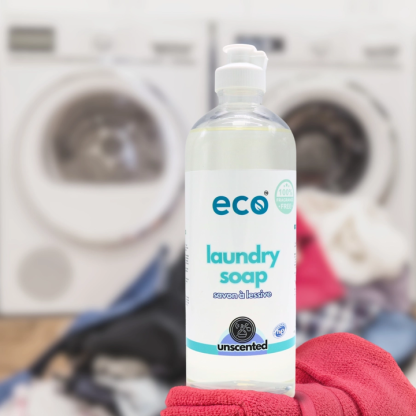 Eco Company Unscented Laundry Detergent – Hypoallergenic, Plant-Based & Biodegradable (500mL, Made in Canada) - Image 3
