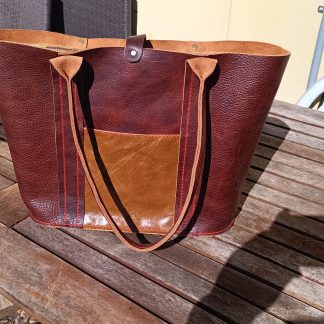 Paddock Whiskey Leather Tote Bag