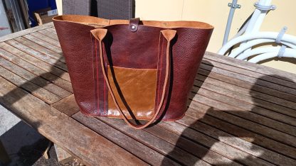Paddock Whiskey Leather Tote Bag
