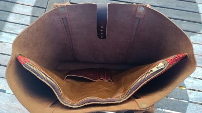 Paddock Whiskey Leather Tote Bag - Image 5