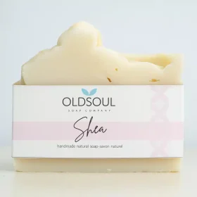 Handcrafted conditioning soap with raw shea butter by Old Soul