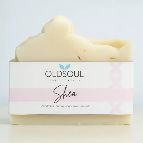 Handcrafted conditioning soap with raw shea butter by Old Soul