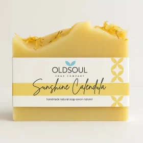 Old Soul Soap Company Sunshine Calendula Soap with real petals
