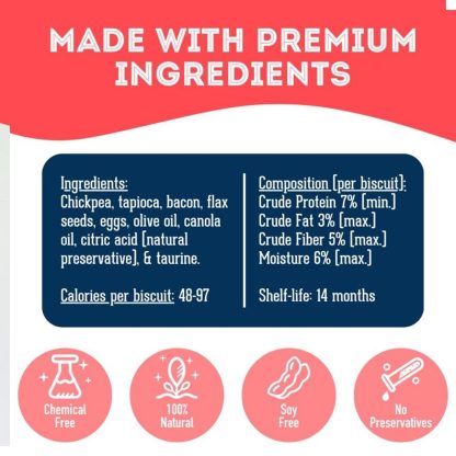 Grain-Free Dog Biscuits – Bacon (453g) | The Granville Island Pet Treatery - Image 5
