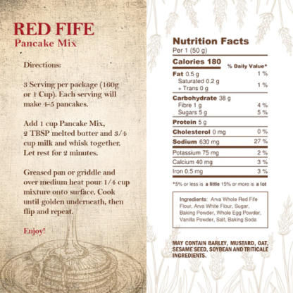 Arva Red Fife Pancake Mix – Made with Artisan Red Fife & Daisy Hard White Flour (Canada-Made) - Image 4