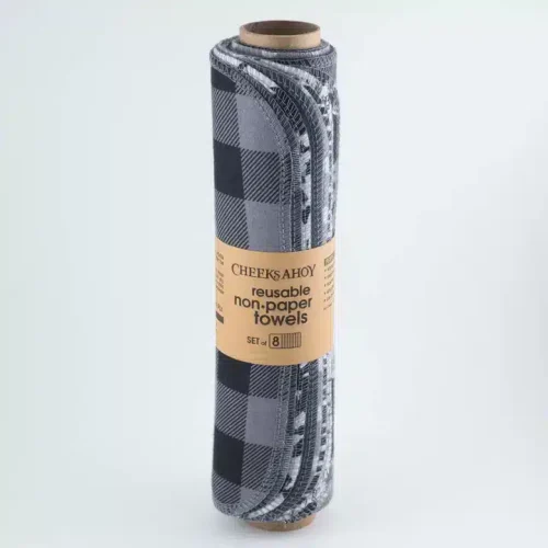 Cheeks Ahoy Reusable Paper Towel Roll 8 pack on holder