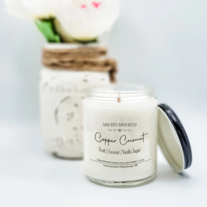 Copper Coconut – 100% Natural Coconut Soy Wax Candle - Image 2