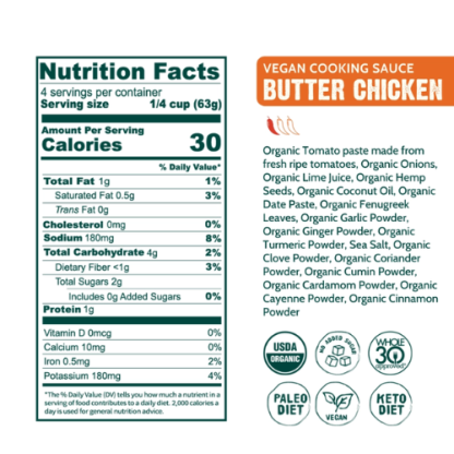 Good Food For Good – Organic Butter Chicken Sauce - Image 2