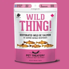 85g pouch of Granville Island Pet Treatery Wild Salmon Dehydrated Pet Treats