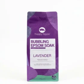 Happy Hippo Bath Co Lavender Bubbling Epsom Soak bag