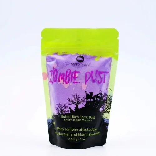 Happy Hippo Bath Co Zombie Dust Bubble Bath Bomb Dust pouch