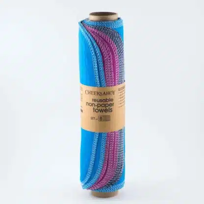 Reusable Paper Towel Roll – 8pk Pre-Rolled Cotton Towels by Cheeks Ahoy - Image 2