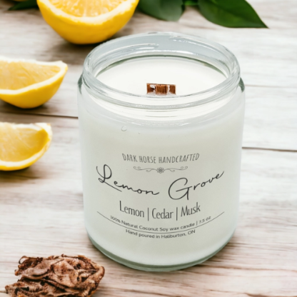 Lemon Grove – 100% Natural Coconut Soy Wax Candle - Image 3