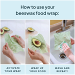 Nature Bee Beeswax Wrap Variety Set – Green (3-Pack, Handmade in Canada) - Image 3