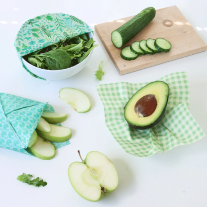 Nature Bee Beeswax Wrap Variety Set – Green (3-Pack, Handmade in Canada) - Image 6