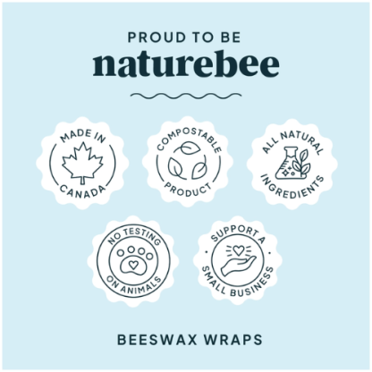Nature Bee Beeswax Wrap Variety Set – Green (3-Pack, Handmade in Canada) - Image 7