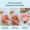 Nature Bee Beeswax Wrap Variety Set – Pink (3-Pack, Handmade in Canada) - Image 3