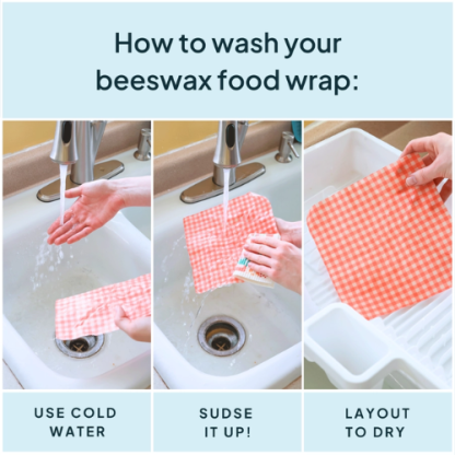 Nature Bee Beeswax Wrap Variety Set – Pink (3-Pack, Handmade in Canada) - Image 5