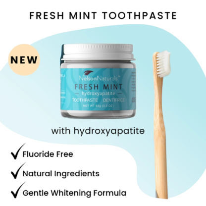 Nelson Naturals – Fresh Mint Toothpaste with Hydroxyapatite (93g)