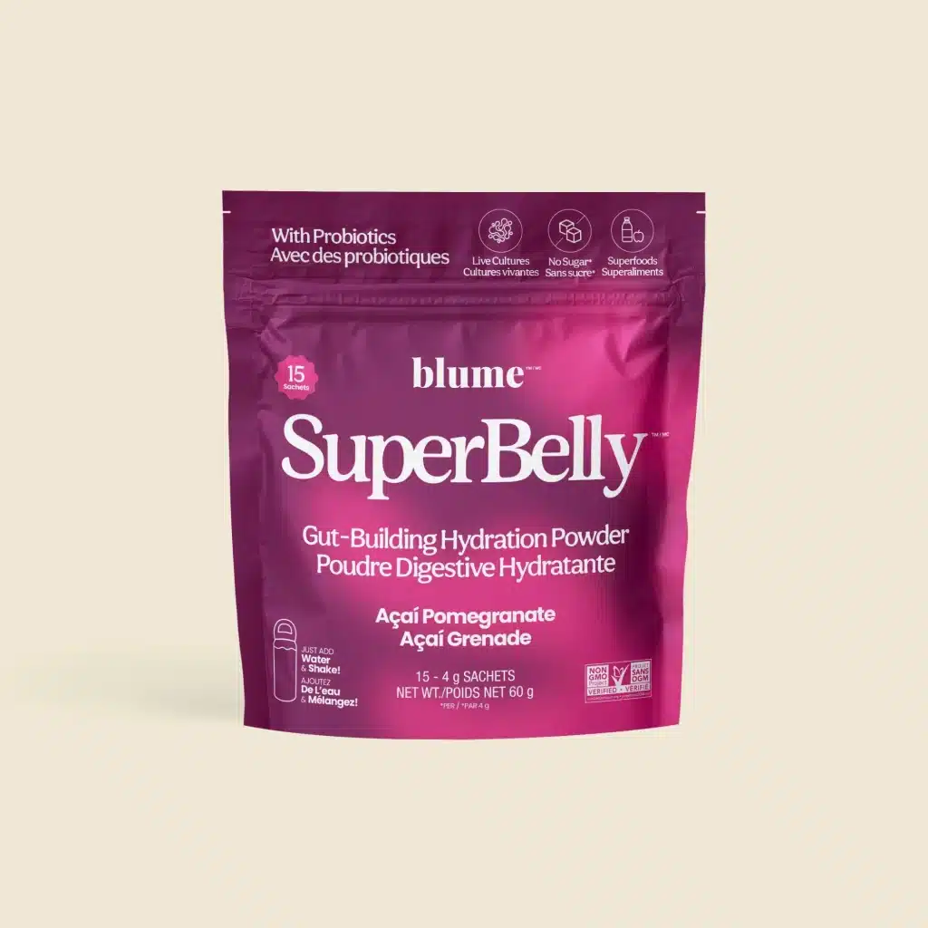 Blume SuperBelly Açai Pomegranate pouch with 15 servings