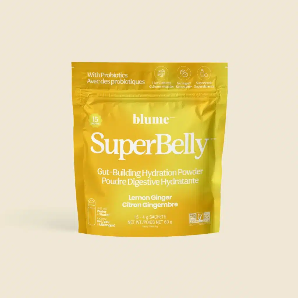 Blume SuperBelly Lemon Ginger pouch with 15 servings