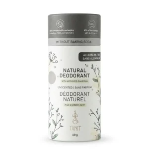 TANIT Natural Solid Deodorant Unscented tube with charcoal