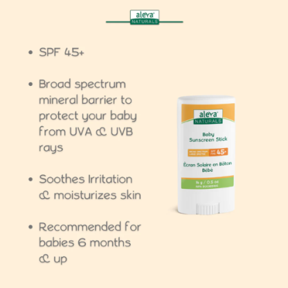 Aleva Naturals Baby Sunscreen Stick SPF 45+