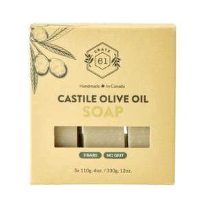 Crate 61 Castile Olive Oil Bar Soap – 3 Pack, Cold-Processed & Eco-Friendly