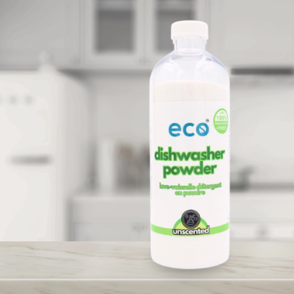 Eco Company Unscented Dishwasher Powder Detergent – Biodegradable & Chlorine-Free (500g, Made in Canada) - Image 3
