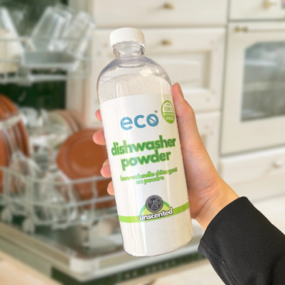 Eco Company Unscented Dishwasher Powder Detergent – Biodegradable & Chlorine-Free (500g, Made in Canada) - Image 2