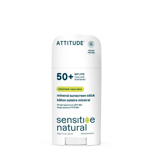 ATTITUDE plastic-free mineral sunscreen stick SPF 50