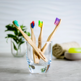 OLA Bamboo Kids Bamboo Toothbrush with soft bristles
