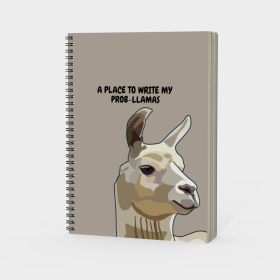 A Place to Write My Prob-llamas – Spiral Notebook