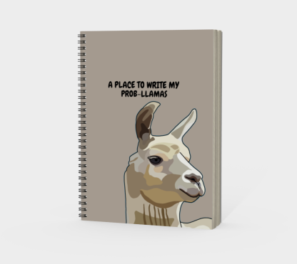 A Place to Write My Prob-llamas – Spiral Notebook