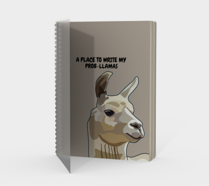 A Place to Write My Prob-llamas – Spiral Notebook - Image 3