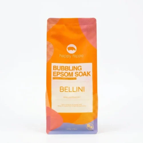Happy Hippo Bath Co Bellini Bubbling Epsom Soak bag