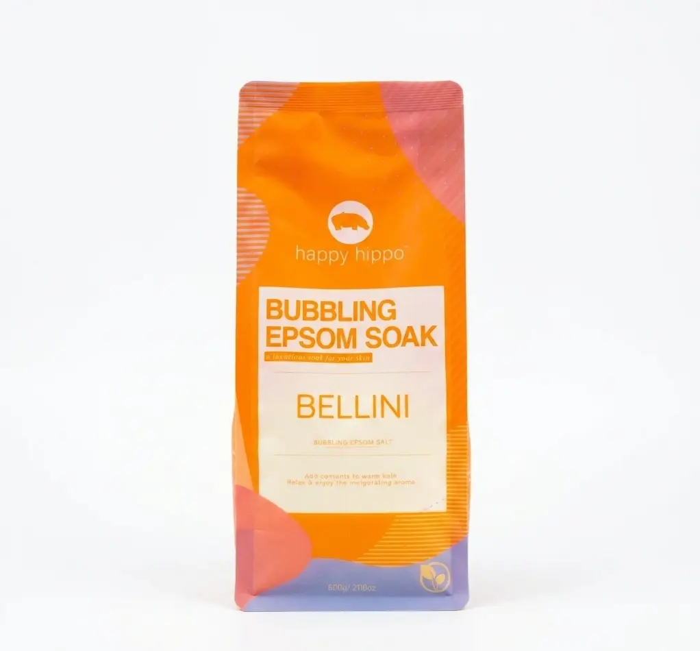 Happy Hippo Bath Co Bellini Bubbling Epsom Soak bag