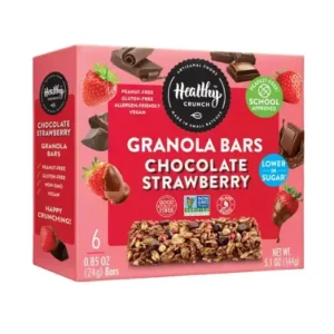 Healthy Crunch Strawberry Chocolate Granola Bars