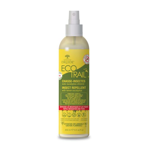 Druide Lemon Eucalyptus Insect Repellent bottle standing on a plain white background