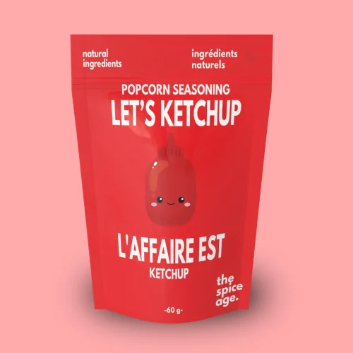 The Spice Age Ketchup Popcorn Topper pouch