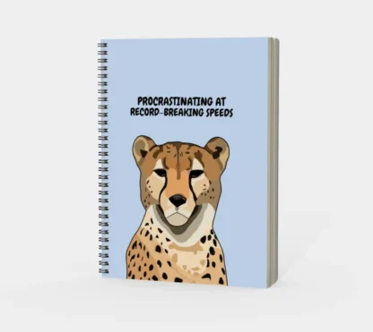 Procrastinating at Record-Breaking Speeds Spiral Notebook