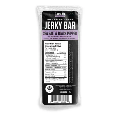 Carzan Local Meats Sea Salt Black Pepper Jerky Bars