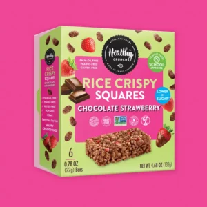Healthy Crunch Chocolate Strawberry Crispy Squares