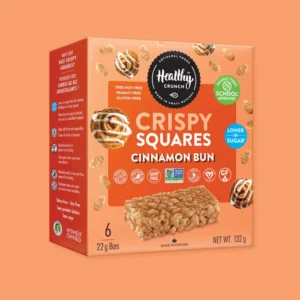 Healthy Crunch Cinnamon Bun Crispy Squares