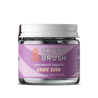 Nelson Naturals Crush & Brush Toothpaste Tablets – Grape Soda 60 g (2.2 oz)