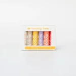 Natural beeswax lip balm bestseller set by Moody Bee showing 6 tubes